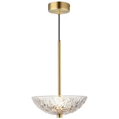 Maxim Metropolis 10" Wide Gold And Glass Bow Led Pendant Light