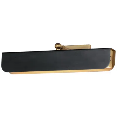 Maxim Miles 18" Black/natural Aged Brass Articulating Led Wall Sconce