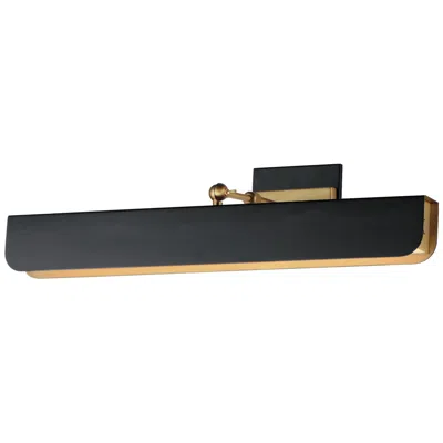 Maxim Miles 24" Black/natural Aged Brass Articulating Led Wall Sconce