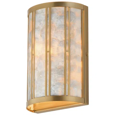 Maxim Miramar 10 3/4" High Capiz/natural Aged Brass 1-light Wall Sconce