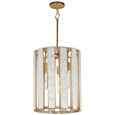 Maxim Miramar 15" Wide Natural Aged Brass 3-light Pendant
