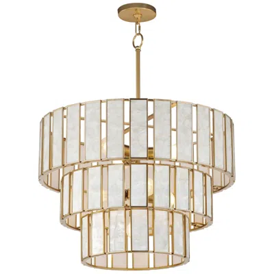 Maxim Miramar 26 1/2"w Natural Aged Brass Tiered Chandelier