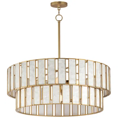 Maxim Miramar 32 3/4" Wide Natural Aged Brass 2-tier Chandelier