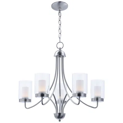 Maxim Mod 5-light Led Chandelier - Satin Nickel