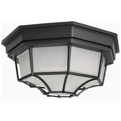 Maxim Mxim Crown Hill 10 3/4" Black And Frosted Glass Ceiling Porch Light