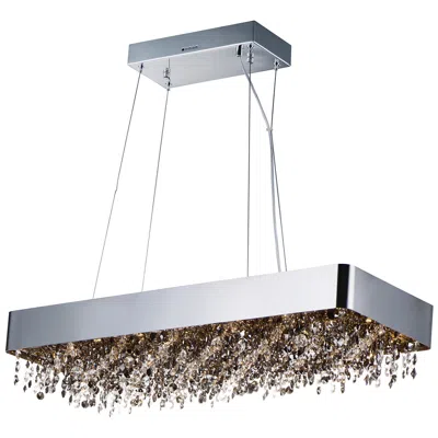 Maxim Mystic 12" Wide Polished Chrome Led Linear Mini Pendant