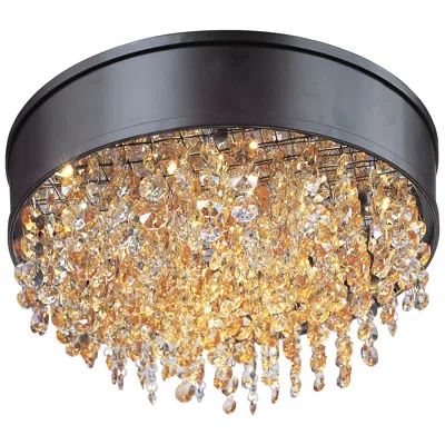 Maxim Mystic 16" Wide Bronze Led Ceiling Light