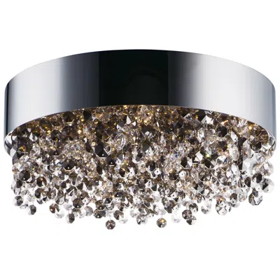 Maxim Mystic 16"w Polished Chrome Crystal Led Ceiling Light