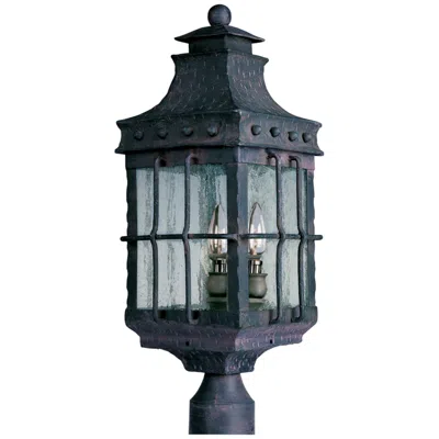 Maxim Nantucket 22 1/2" High Steel 3-light Outdoor Post Mount Light
