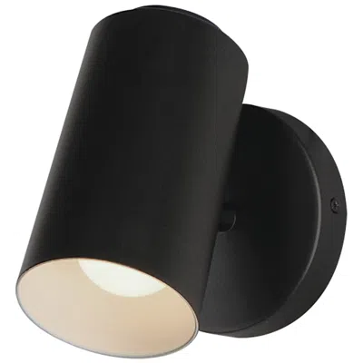 Maxim Nathan 6 1/2" High Black Led Outdoor Wall Light
