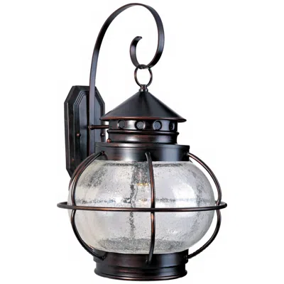 Maxim Nautington 22 1/2" High Bronze And Seeded Glass Outdoor Lantern