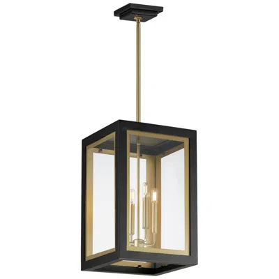 Maxim Neoclass 20"h Black And Gold 4-light Outdoor Hanging Light