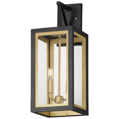 Maxim Neoclass 21" High Black And Gold 2-light Outdoor Wall Light
