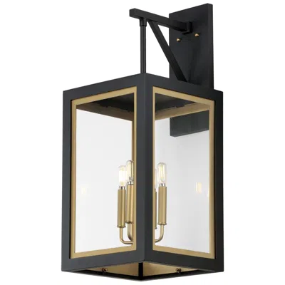 Maxim Neoclass 29 3/4"h Black And Gold 4-light Outdoor Wall Light