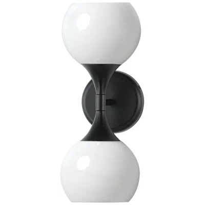Maxim Neve 15 1/2" High Black 2-light Wall Sconce