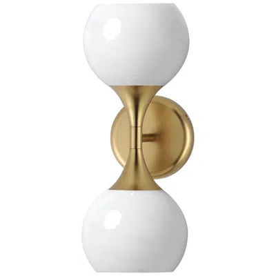 Maxim Neve 15 1/2" High Natural Aged Brass 2-light Wall Sconce