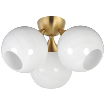 Maxim Neve 18 3/4" Wide Natural Aged Brass 3-light Ceiling Light
