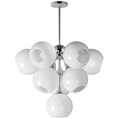 Maxim Neve 27 1/2" Wide Marble/polished Chrome 10-light Pendant