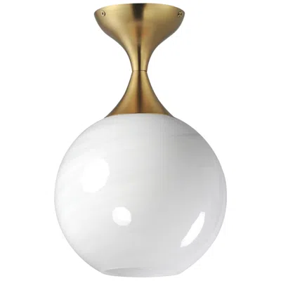 Maxim Neve 9" Wide Natural Aged Brass Ceiling Light