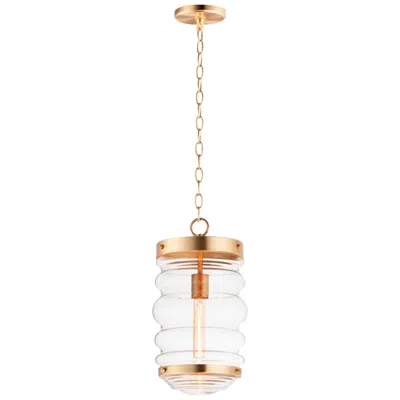 Maxim Newport 1-light 9" Wide Satin Brass Pendant Light
