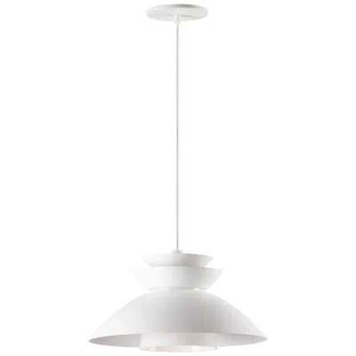 Maxim Nordic 14 1/4" Wide White Finish Modern Saucer Pendant Light