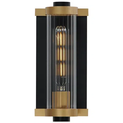 Maxim Opulent 11" 1-light Outdoor Wall Sconce - Black/antique Brass