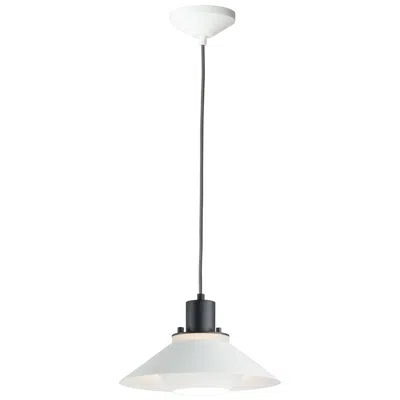Maxim Oslo 1-light 11.75" Wide Black/white Pendant Light