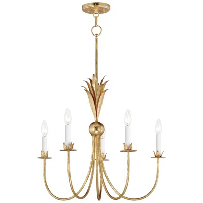 Maxim Paloma 26" Wide 5-light Traditional Candelabra Gold Chandelier
