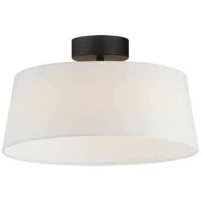 Maxim Paramount 16" Wide Matte Black Led Ceiling Light In White