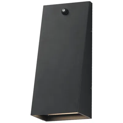Maxim Pathfinder 12" High Black Tall Led Wall Sconce W Photocell 5cct
