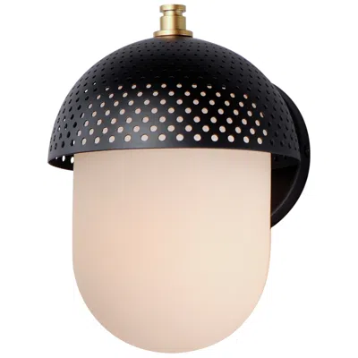 Maxim Perf 1-light Outdoor Wall Sconce Black / Gold