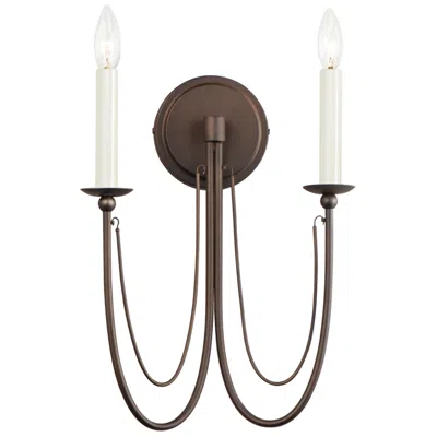 Maxim Plumette 16" High Chestnut Bronze 2-light Wall Sconce