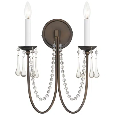 Maxim Plumette 2-light Wall Sconce W Crystal