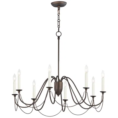 Maxim Plumette 36" Wide Chestnut Bronze 8-light Chandelier