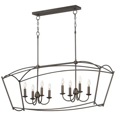Maxim Plumette 48" Chestnut Bronze 8-light Linear Pendant
