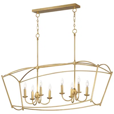 Maxim Plumette 48" Gold Leaf 8-light Linear Pendant