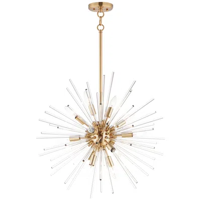 Maxim Polaris 23" Wide Satin Brass 12-light Sputnik Pendant