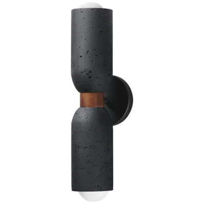 Maxim Pompeii 19 1/2" High Lava/black 2-light Wall Sconce