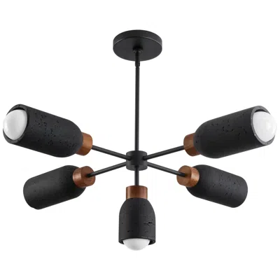 Maxim Pompeii 36 1/2" Wide Lava/black 5-light Pendant