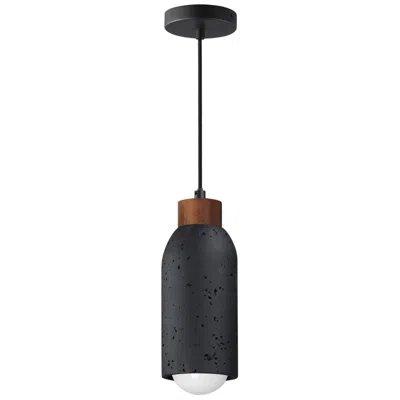 Maxim Pompeii 5" Wide Lava/black Single Pendant