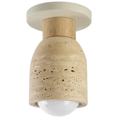 Maxim Pompeii 5" Wide Travertine/oyster 1-light Ceiling Light