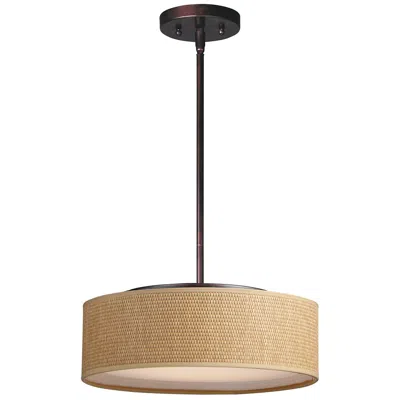 Maxim Prime 16" Wide Grass Cloth Shade Modern Led Pendant Light