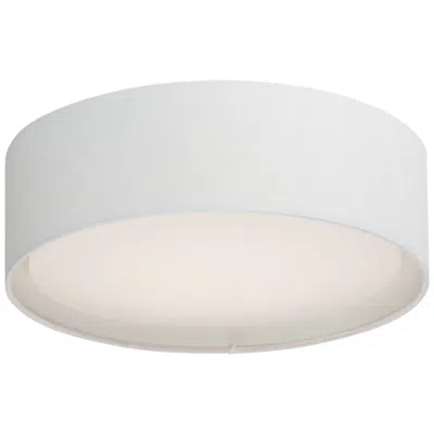 Maxim Prime 16" Wide White Linen Led Ceiling Light