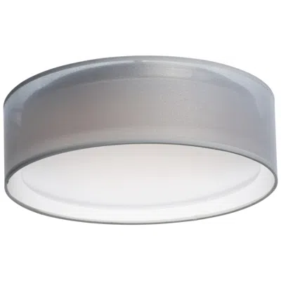 Maxim Prime 16" Wide White Organza Drum Led Ceiling Light