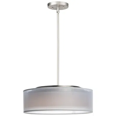 Maxim Prime 16" Wide White Organza Shade Led Pendant Light