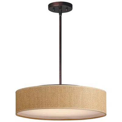 Maxim Prime 20" Wide Grass Cloth Shade Led Pendant Light