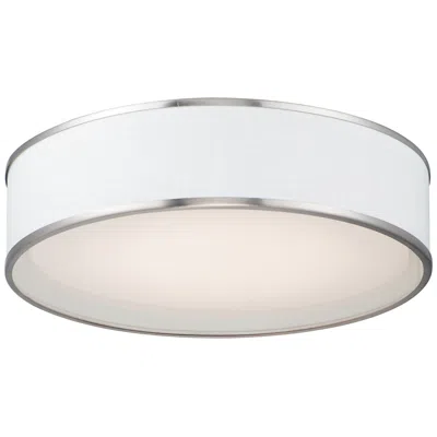 Maxim Prime 20" Wide Satin Nickel Drum Led Ceiling Light