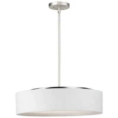 Maxim Prime 20" Wide White Linen Shade Led Pendant Light
