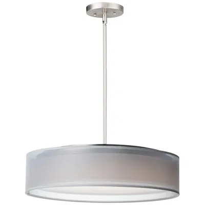 Maxim Prime 20" Wide White Organza Shade Led Pendant Light