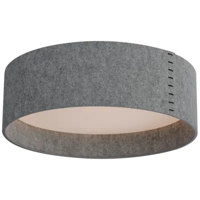 Maxim Prime 25" Wide Gray Fabric Led Drum Ceiling Light